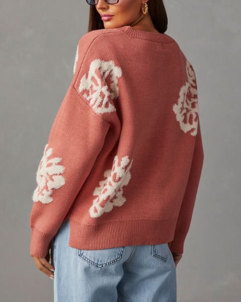 MERLOT-ECRU-FLORAL-SWEATERS