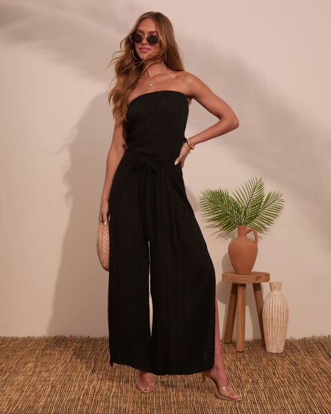 BLACK JUMPSUIT S - BLACK
