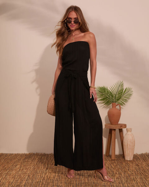 BLACK JUMPSUIT S - BLACK