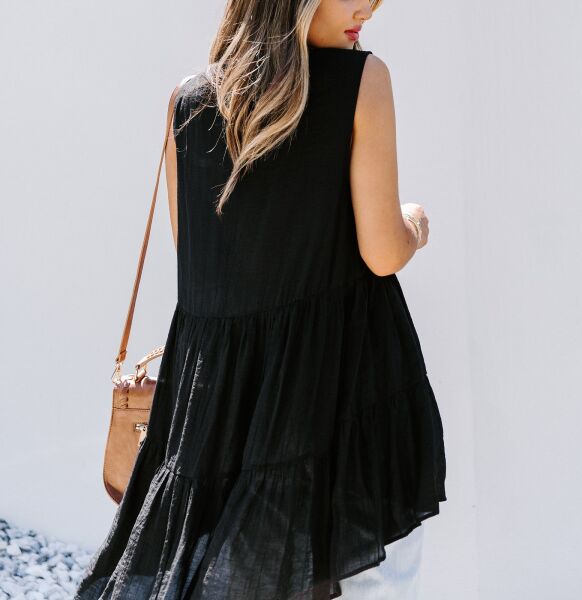 BLACK BLOUSE M - BLACK