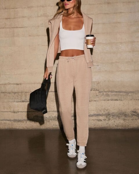 BEIGE SWEATER AND PANTS SET