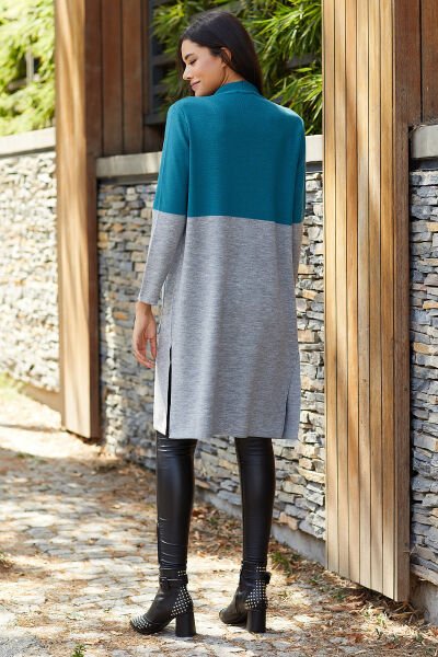 Teal-Grey Hırka