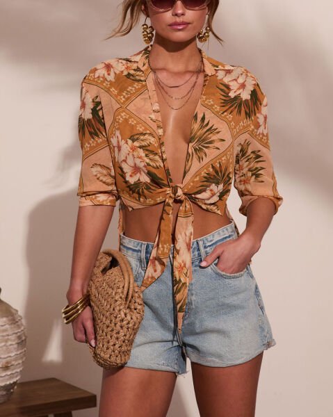 MULTICOLOR-FLORAL BLOUSE