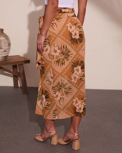 MULTICOLOR-FLORAL SKIRT