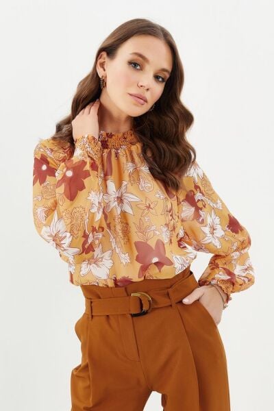 TILE-FLORAL BLOUSE