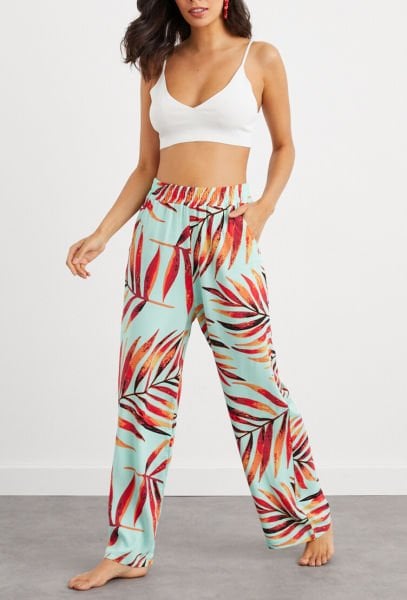 MINT-PATTERNED PANTS