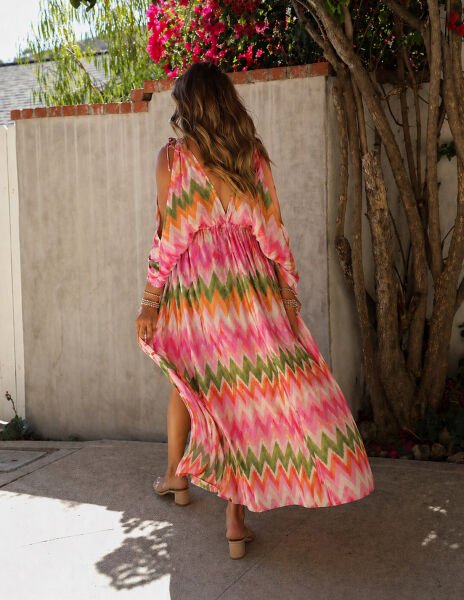 MULTICOLOR-PRINTED DRESS S - MULTICOLOR-PRINTED