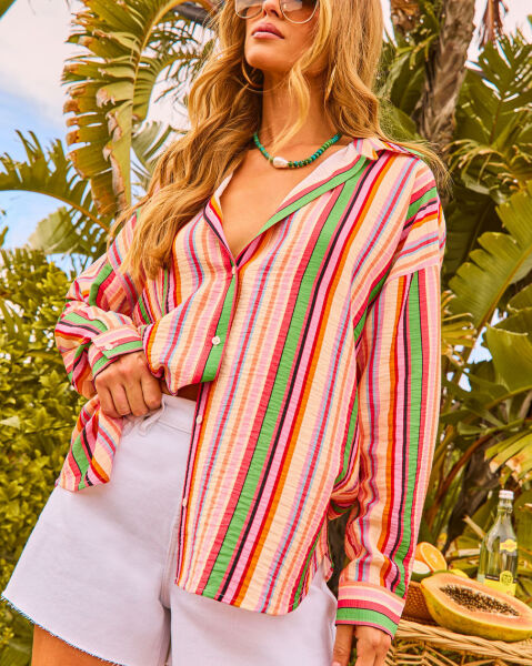 MULTICOLOR-STRIPED SHIRT
