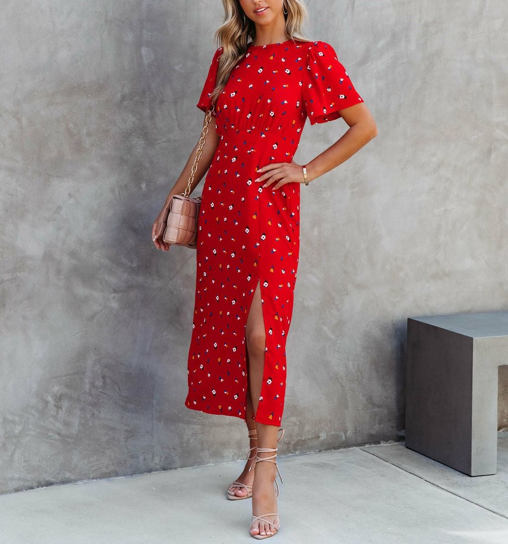 Kleid Koralle-Blumen Nd25351