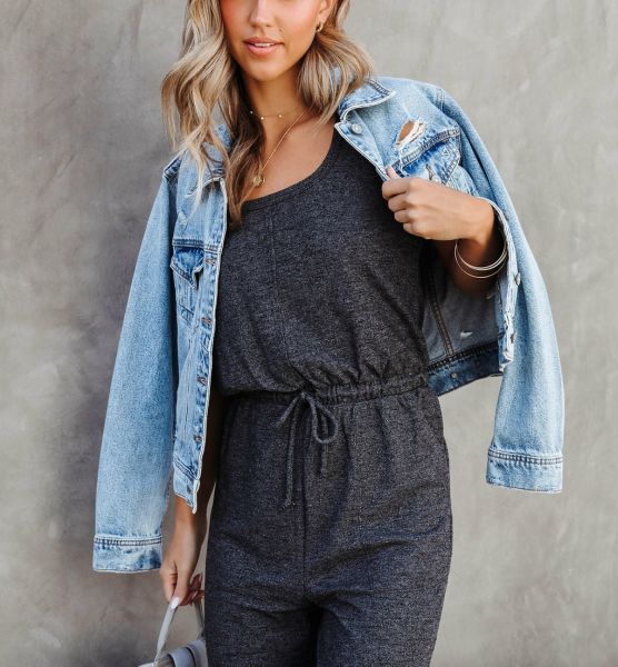 ANTHRACITE-MELANGE JUMPSUIT