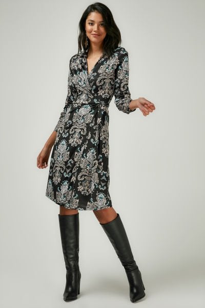 Dress Black-Floral Nd8840