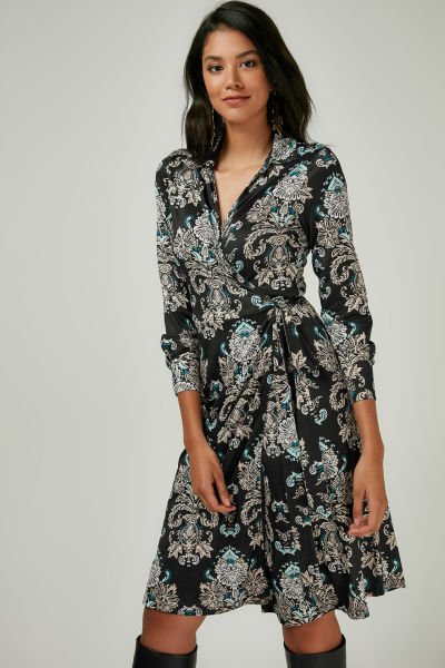 Dress Black-Floral Nd8840