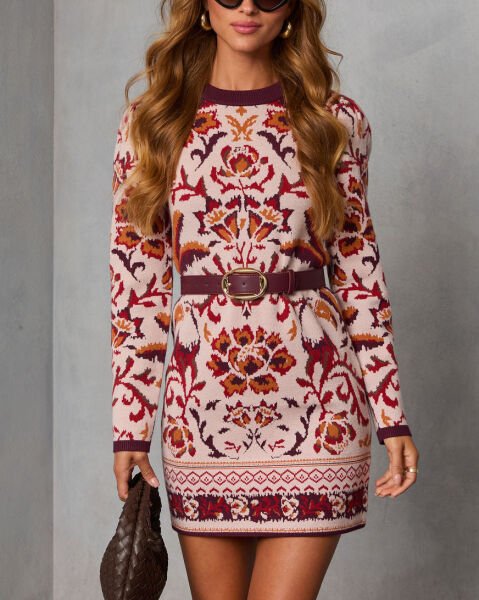 PINK-RED-FLORAL DRESS