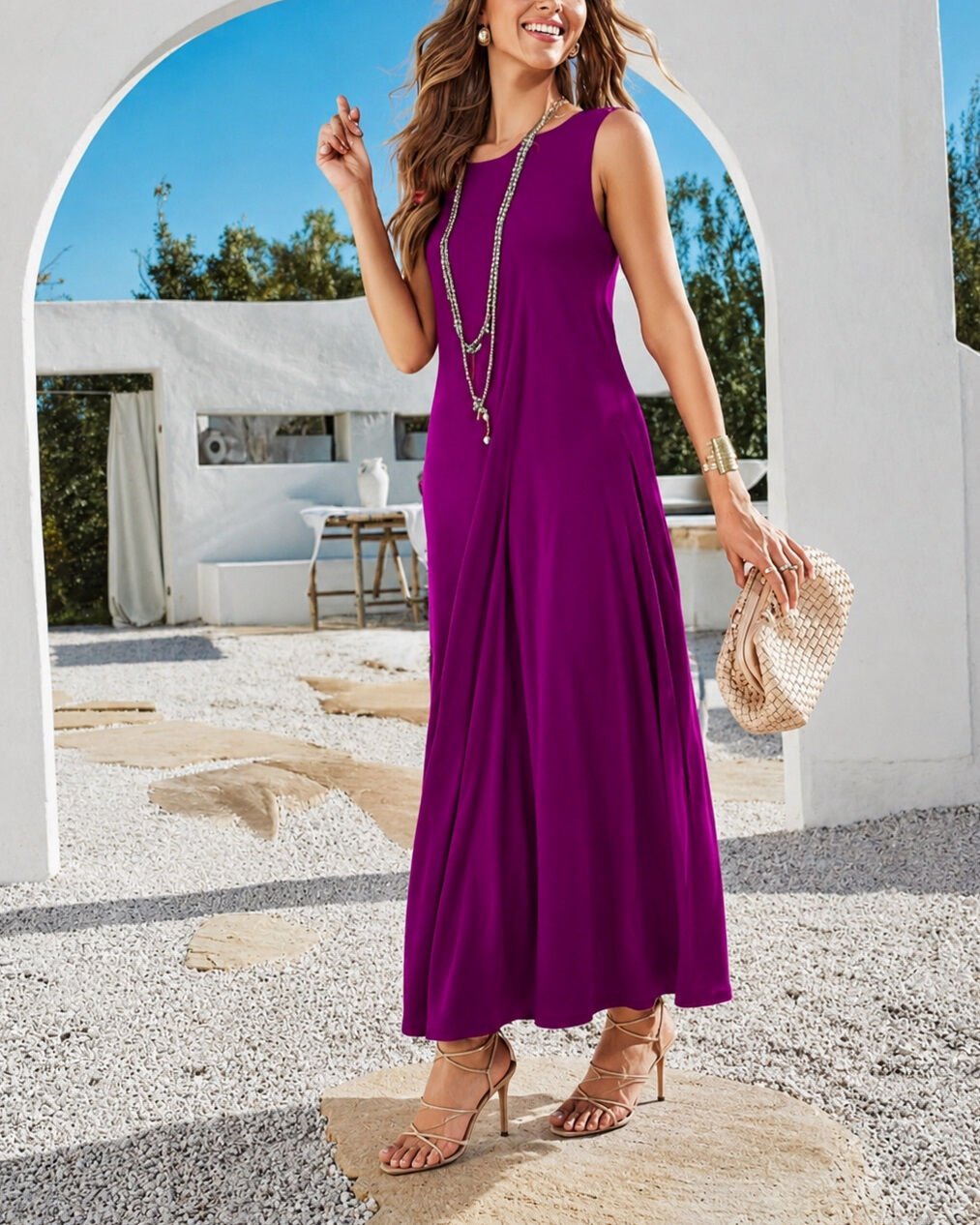 PURPLE DRESS L - PURPLE