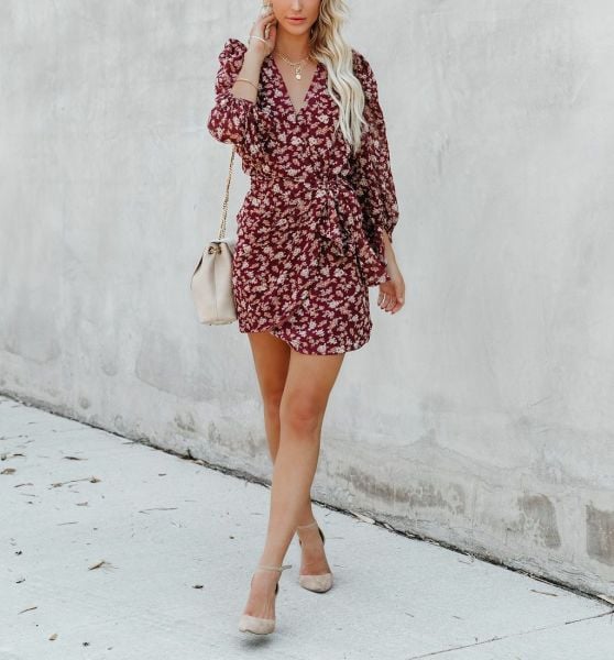 BURGUNDY-FLORAL-DRESS