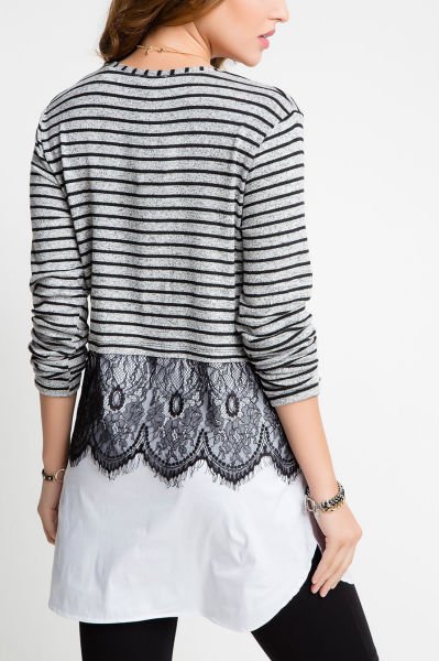 GREY-WHITE-BLOUSE
