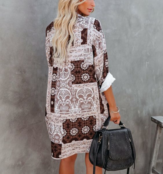 BROWN-ECRU-PATCHWORK-DRESS