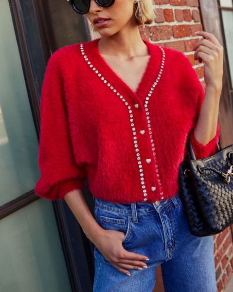 RED CARDIGAN