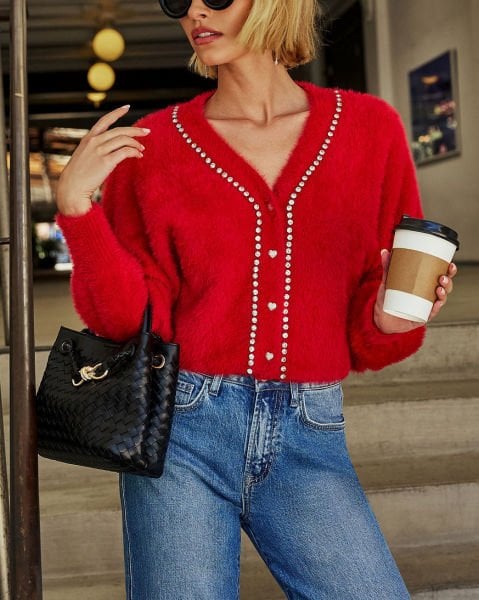 RED-CARDIGAN
