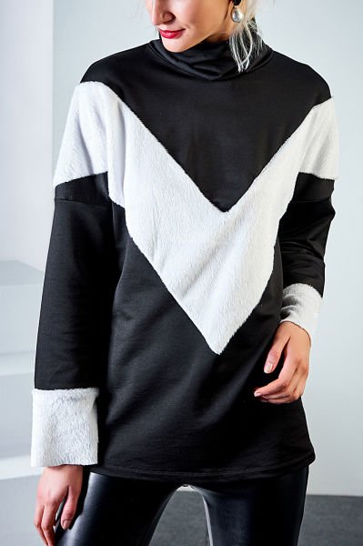 BLACK-ECRU-SWEATSHIRT