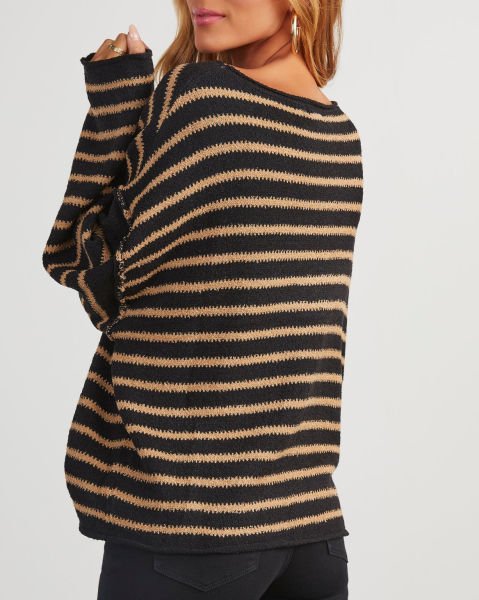 BLACK-CAMEL-STRIPED-SWEATER