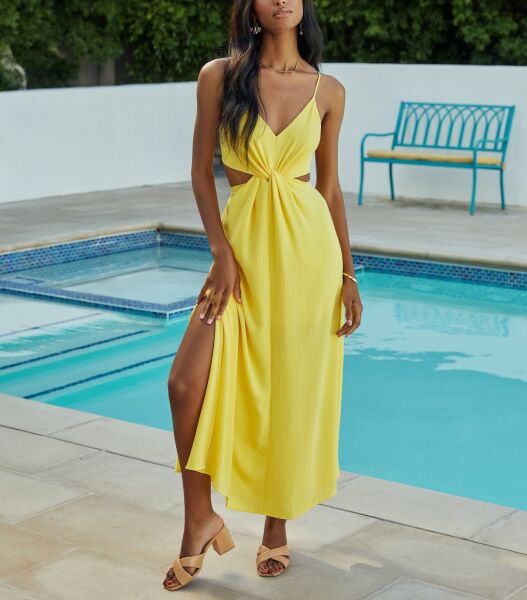 YELLOW DRESS M - YELLOW