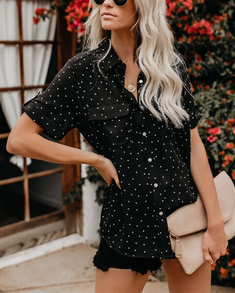 BLACK-POLKA-DOT SHIRT
