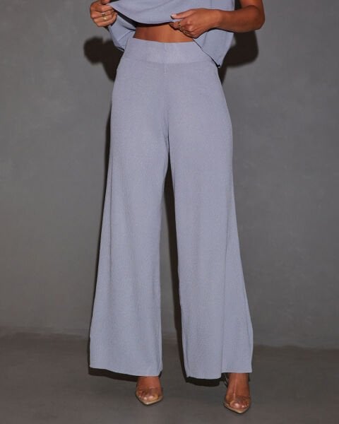 HEATHER-GREY BLOUSE AND PANTS SET