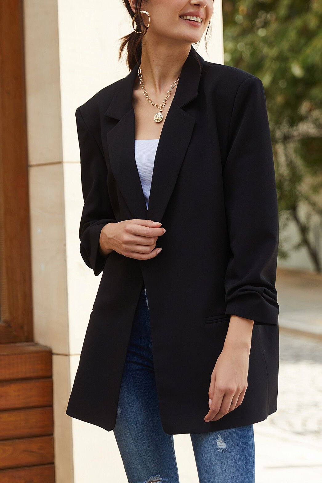 BLACK BLAZER-JACKET