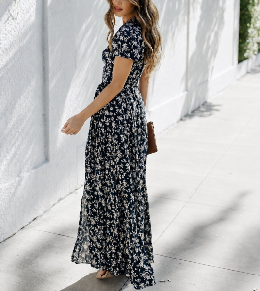 BLACK-FLORAL DRESS