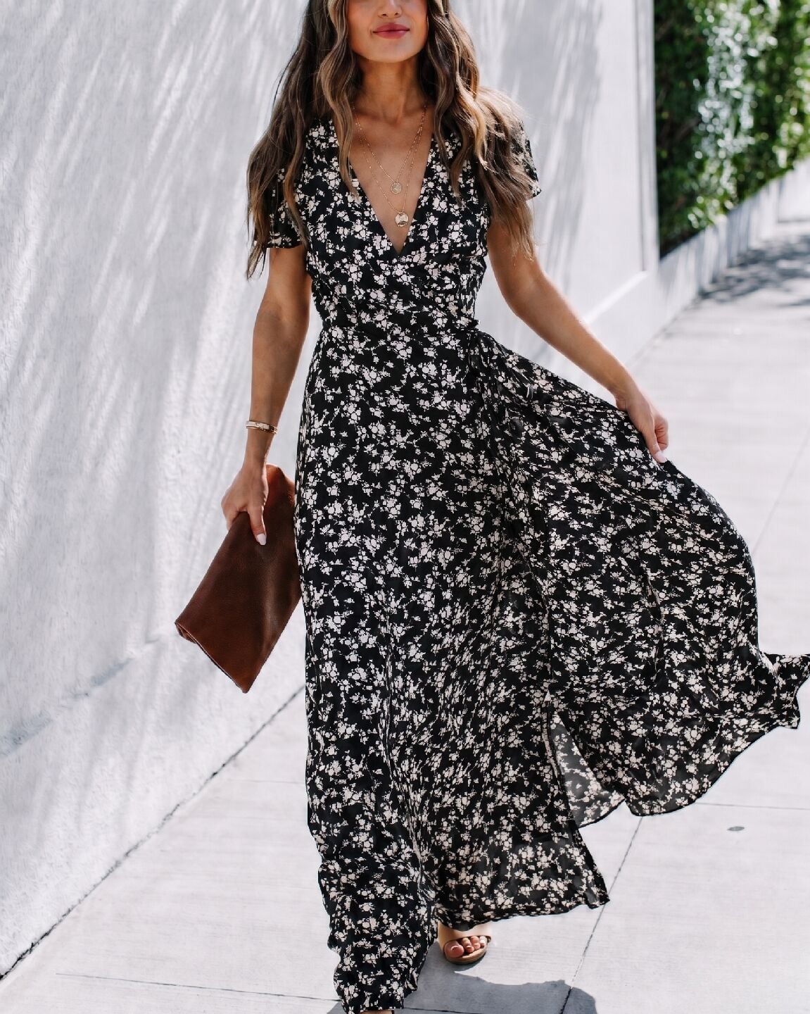 BLACK-FLORAL DRESS