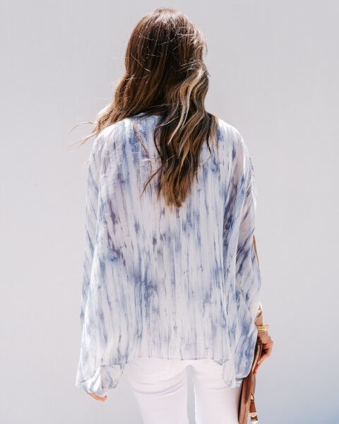 ECRU-BLUE-BATIK BLOUSE