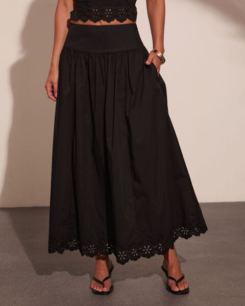 BLACK SKIRT L - BLACK