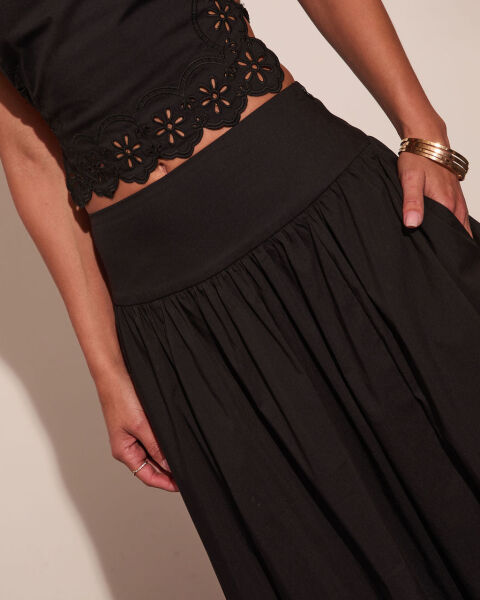 BLACK SKIRT L - BLACK