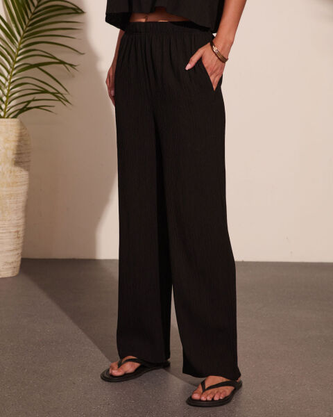 BLACK PANTS L - BLACK