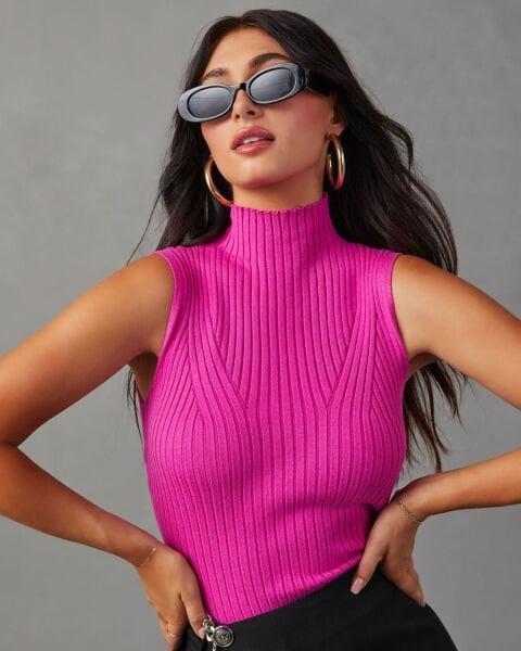 FUSCHIA VEST TOP