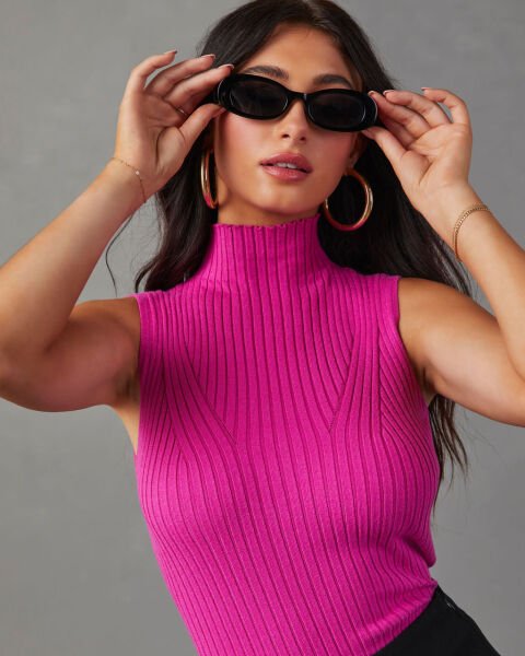 FUSCHIA VEST TOP