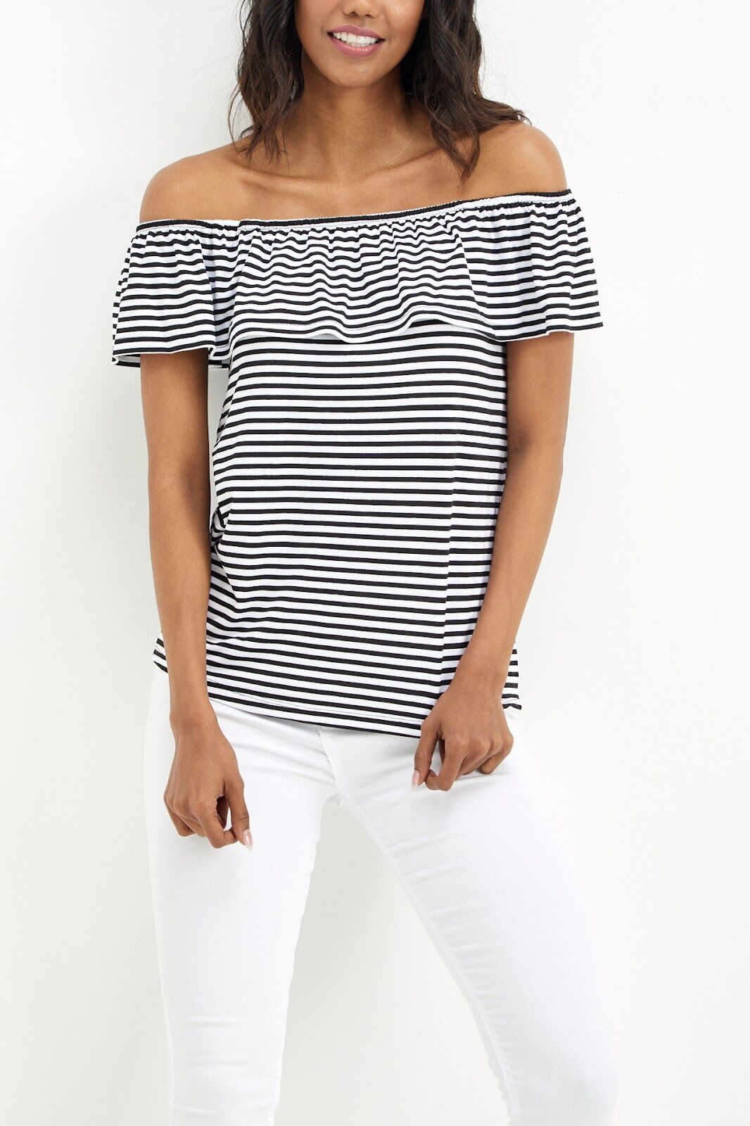 BLACK-WHITE BLOUSE
