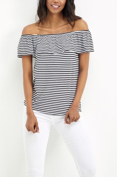 BLACK-WHITE BLOUSE