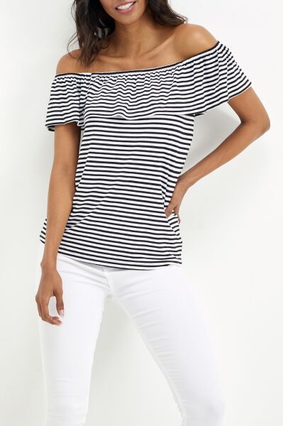 BLACK-WHITE BLOUSE