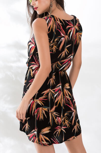 BLACK-FLORAL DRESS