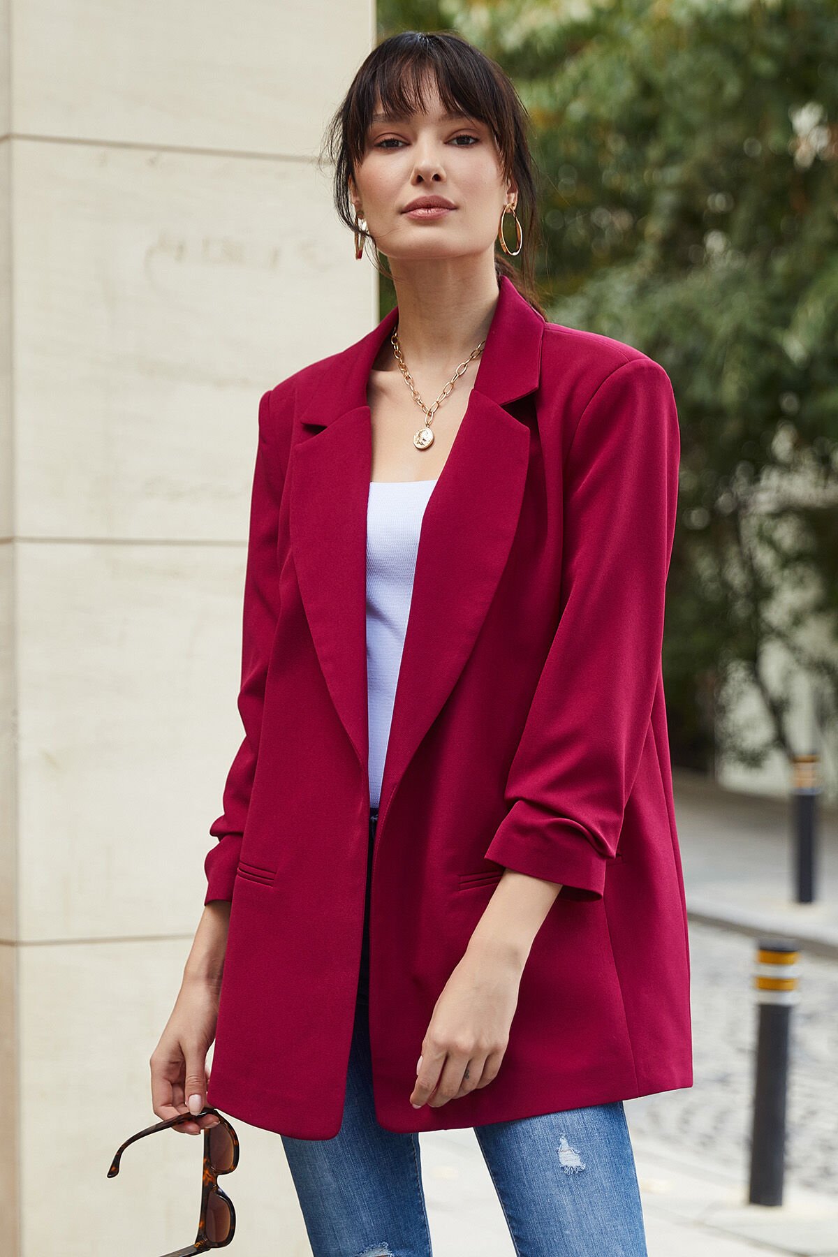 Burgundy Blazerjacket