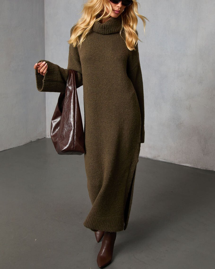 KHAKI DRESS L - KHAKI