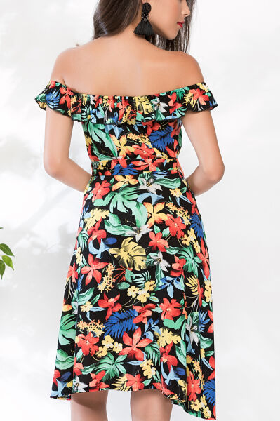 BLACK-FLORAL DRESS