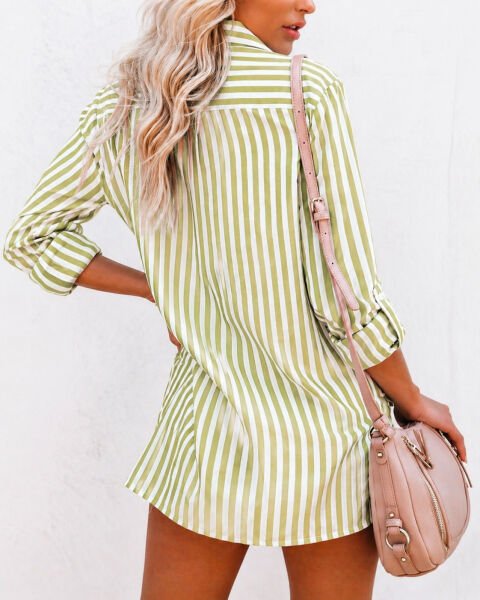 LIME-STRIPED SHIRT