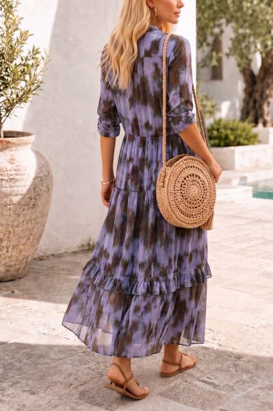 MULTICOLOR-PRINTED DRESS S - MULTICOLOR-PRINTED