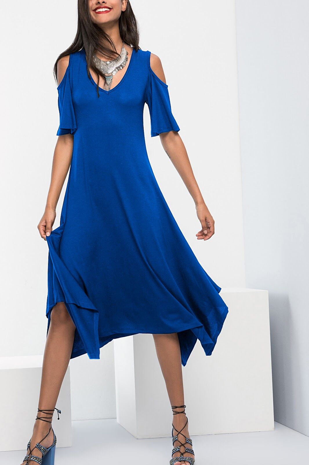 ROYAL-BLUE DRESS M - ROYAL-BLUE