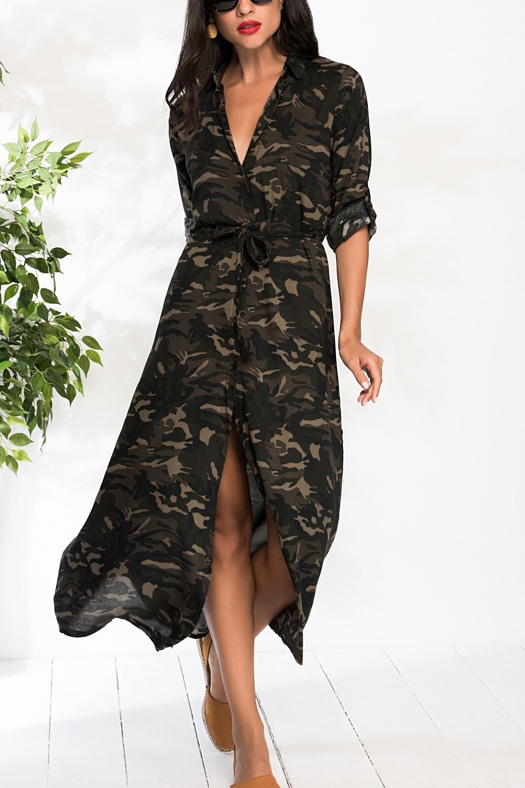 KHAKI DRESS S - KHAKI