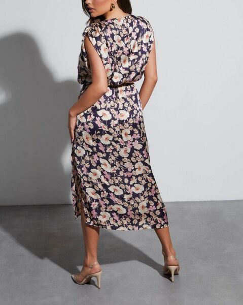NAVY-FLORAL DRESS L - NAVY-FLORAL