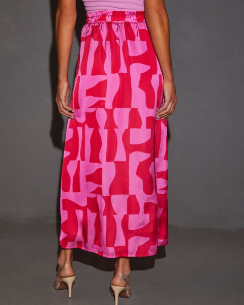 PINK-FUCSHIA-FLORAL SKIRT S - PINK-FUCSHIA-FLORAL